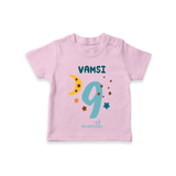Celebrate The 9th Month Birthday Custom T-Shirt, Personalized with your Baby's name - PINK - 0 - 5 Months Old (Chest 17")
