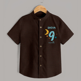 9 Month Old Baby Clothing | Custom Shirt Design | Ideal for Gifting - CHOCOLATE BROWN - 0 - 6 Months Old (Chest 23")