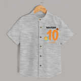 10 Month Old Baby Clothing | Custom Shirt Design | Ideal for Gifting - GREY - 0 - 6 Months Old (Chest 23")