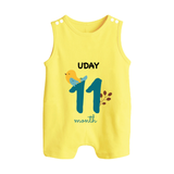 11 Month Old Baby Clothing | Custom Romper Suit/ Sleeveless Romper Design | Ideal for Gifting - PASTEL YELLOW - 0 - 5 Months Old (Chest 18")
