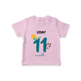 11 Month Old Baby Clothing | Custom T-Shirt Design | Ideal for Gifting - BABY PINK - 0-5 Months Old (Chest 17")