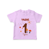 Celebrate The 12th Month Birthday Custom T-Shirt, Personalized with your Baby's name - LILAC - 0 - 5 Months Old (Chest 17")