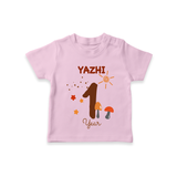Celebrate The 12th Month Birthday Custom T-Shirt, Personalized with your Baby's name - PINK - 0 - 5 Months Old (Chest 17")
