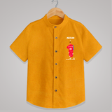 Milestone Shirt for 1st Month | Soft Cotton Personalized Shirt | Unisex Design - CHROME YELLOW - 0 - 6 Months Old (Chest 23")