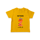 Milestone T-Shirt for 2nd Month | Soft Cotton Personalized T-Shirt | Unisex Design - CHROME YELLOW - 0-5 Months Old (Chest 17")