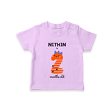 Milestone T-Shirt for 2nd Month | Soft Cotton Personalized T-Shirt | Unisex Design - LILAC - 0-5 Months Old (Chest 17")