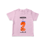 Celebrate The Second Month Birthday Custom T-Shirt, Featuring with your Baby's name - PINK - 0 - 5 Months Old (Chest 17")
