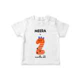 Celebrate The Second Month Birthday Custom T-Shirt, Featuring with your Baby's name - WHITE - 0 - 5 Months Old (Chest 17")