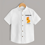 Milestone Shirt for 5th Month | Soft Cotton Personalized Shirt | Unisex Design - WHITE - 0 - 6 Months Old (Chest 23")