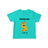 Milestone T-Shirt for 5th Month | Soft Cotton Personalized T-Shirt | Unisex Design - TEAL - 0-5 Months Old (Chest 17")