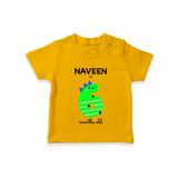 Milestone T-Shirt for 6th Month | Soft Cotton Personalized T-Shirt | Unisex Design - CHROME YELLOW - 0-5 Months Old (Chest 17")