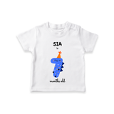 Celebrate The Seventh Month Birthday Custom T-Shirt, Featuring with your Baby's name - WHITE - 0 - 5 Months Old (Chest 17")