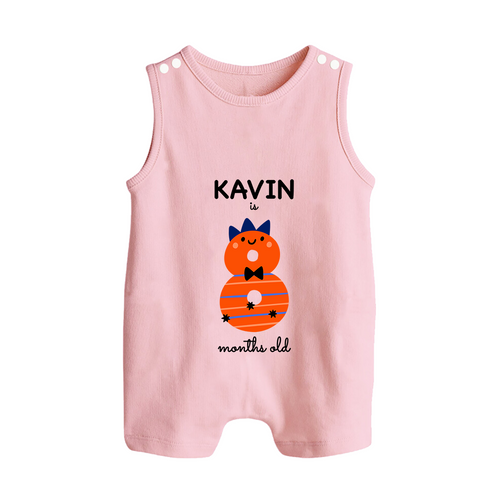 Milestone Romper Suit/ Sleeveless Romper for 8th Month | Soft Cotton Personalized Romper Suit/ Sleeveless Romper | Unisex Design