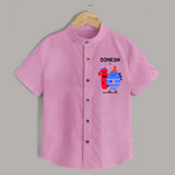 Milestone Shirt for 10th Month | Soft Cotton Personalized Shirt | Unisex Design - BABY PINK - 0 - 6 Months Old (Chest 23")