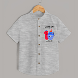 Milestone Shirt for 10th Month | Soft Cotton Personalized Shirt | Unisex Design - GREY - 0 - 6 Months Old (Chest 23")