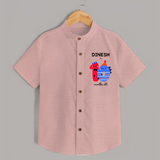 Milestone Shirt for 10th Month | Soft Cotton Personalized Shirt | Unisex Design - PEACH - 0 - 6 Months Old (Chest 23")