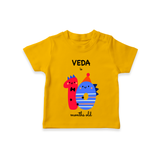Celebrate The Tenth Month Birthday Custom T-Shirt, Featuring with your Baby's name - CHROME YELLOW - 0 - 5 Months Old (Chest 17")