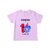 Milestone T-Shirt for 10th Month | Soft Cotton Personalized T-Shirt | Unisex Design - LILAC - 0-5 Months Old (Chest 17")