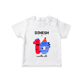 Milestone T-Shirt for 10th Month | Soft Cotton Personalized T-Shirt | Unisex Design - WHITE - 0-5 Months Old (Chest 17")