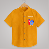Milestone Shirt for 10th Month | Soft Cotton Personalized Shirt | Unisex Design - CHROME YELLOW - 0 - 6 Months Old (Chest 23")