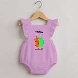 Milestone Romper Frock for 11th Month | Soft Cotton Personalized Romper Frock | Unisex Design - BABY PINK - 0 - 3 Months Old (Chest 19")
