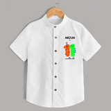 Milestone Shirt for 11th Month | Soft Cotton Personalized Shirt | Unisex Design - WHITE - 0 - 6 Months Old (Chest 23")