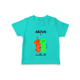 Milestone T-Shirt for 11th Month | Soft Cotton Personalized T-Shirt | Unisex Design - TEAL - 0-5 Months Old (Chest 17")