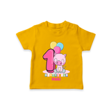 Celebrate The First Month Birthday Customised T-Shirt - CHROME YELLOW - 0 - 5 Months Old (Chest 17")