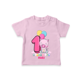 Celebrate The First Month Birthday Customised T-Shirt - PINK - 0 - 5 Months Old (Chest 17")