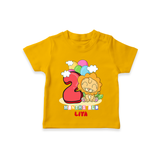 Celebrate The Second Month Birthday Customised T-Shirt - CHROME YELLOW - 0 - 5 Months Old (Chest 17")