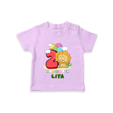 Custom Baby T-Shirt for 2 Month Milestone | Soft Cotton T-Shirt | Personalized Name Print - LILAC - 0-5 Months Old (Chest 17")