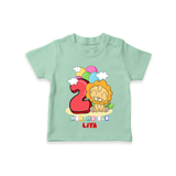 Celebrate The Second Month Birthday Customised T-Shirt - MINT GREEN - 0 - 5 Months Old (Chest 17")