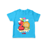 Celebrate The Second Month Birthday Customised T-Shirt - SKY BLUE - 0 - 5 Months Old (Chest 17")
