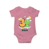 Custom Baby Romper/Onesie for 3 Month Milestone | Soft Cotton Bodysuit | Personalized Name Print - ONION - New Born (Chest 14")