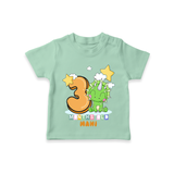 Celebrate The Third Month Birthday Customised T-Shirt - MINT GREEN - 0 - 5 Months Old (Chest 17")
