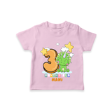 Celebrate The Third Month Birthday Customised T-Shirt - PINK - 0 - 5 Months Old (Chest 17")