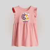 Custom Baby Baby Frock for 6 Month Milestone | Soft Cotton Baby Frock | Personalized Name Print - BABY PINK - 0 - 3 Months Old (Chest 17")