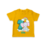 Celebrate The Seventh Month Birthday Customised T-Shirt - CHROME YELLOW - 0 - 5 Months Old (Chest 17")
