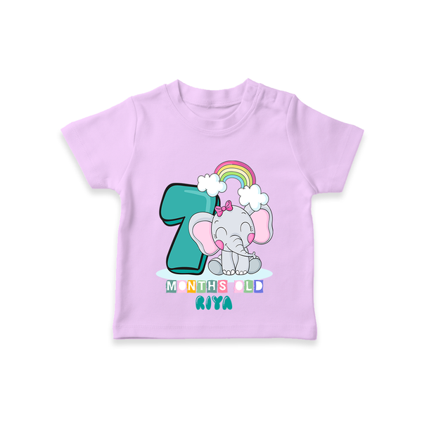 Celebrate The Seventh Month Birthday Customised T-Shirt - LILAC - 0 - 5 Months Old (Chest 17")
