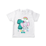 Celebrate The Seventh Month Birthday Customised T-Shirt - WHITE - 0 - 5 Months Old (Chest 17")
