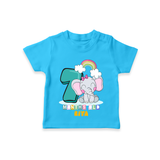 Celebrate The Seventh Month Birthday Customised T-Shirt - SKY BLUE - 0 - 5 Months Old (Chest 17")