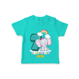 Celebrate The Seventh Month Birthday Customised T-Shirt - TEAL - 0 - 5 Months Old (Chest 17")