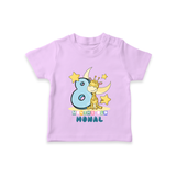 Custom Baby T-Shirt for 8 Month Milestone | Soft Cotton T-Shirt | Personalized Name Print - LILAC - 0-5 Months Old (Chest 17")