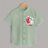 Custom Baby Shirt for 9 Month Milestone | Soft Cotton Shirt | Personalized Name Print - MINT GREEN - 0 - 6 Months Old (Chest 23")