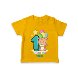 Celebrate The Twelfth Month Birthday Customised T-Shirt - CHROME YELLOW - 0 - 5 Months Old (Chest 17")