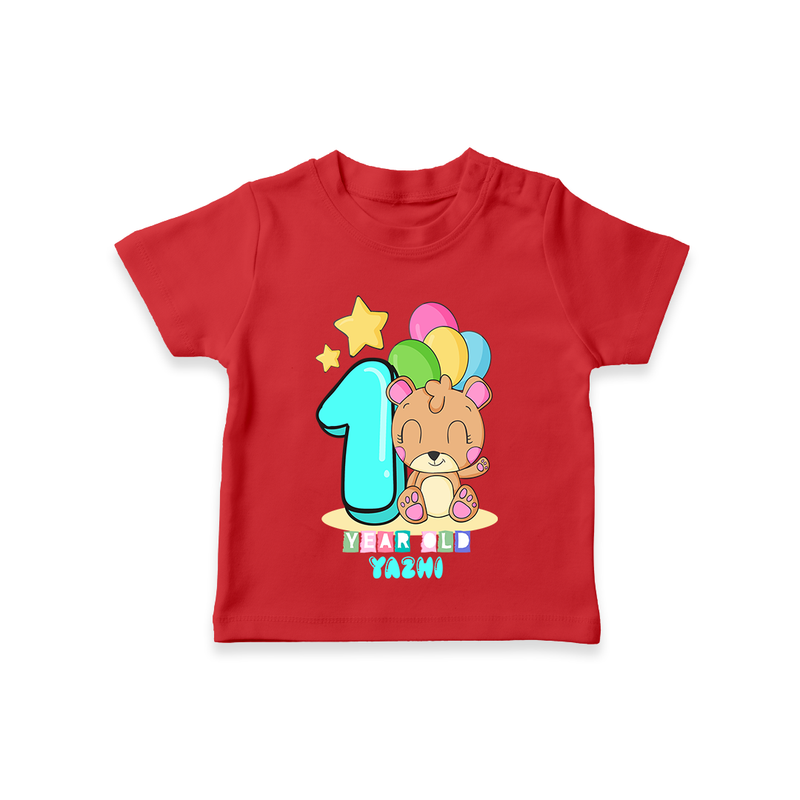 Celebrate The Twelfth Month Birthday Customised T-Shirt - RED - 0 - 5 Months Old (Chest 17")