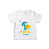 Celebrate The 1st Month Birthday with Personalized T-Shirt - WHITE - 0 - 5 Months Old (Chest 17")
