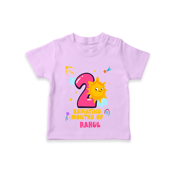 Celebrate The 2nd Month Birthday with Personalized T-Shirt - LILAC - 0 - 5 Months Old (Chest 17")