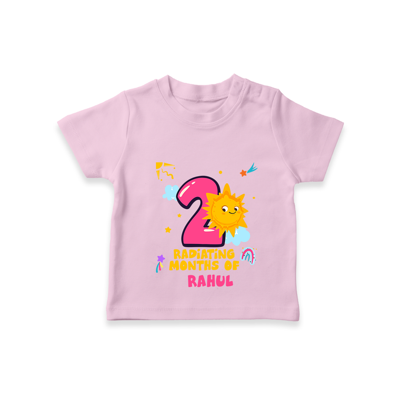 Celebrate The 2nd Month Birthday with Personalized T-Shirt - PINK - 0 - 5 Months Old (Chest 17")