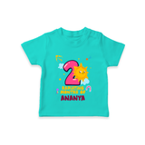 2nd Month Baby Outfit | Personalized T-Shirt for Newborn | Milestone Gift Idea - TEAL - 0-5 Months Old (Chest 17")